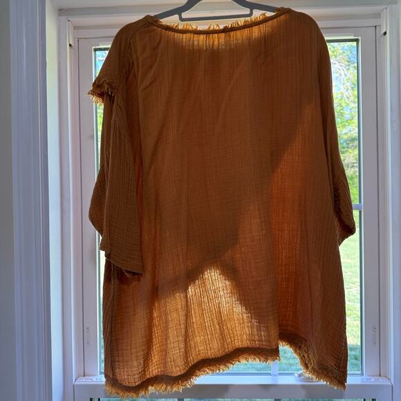 Free People Women's M All Set Mustard Layered Tunic Top - Picture 4 of 9